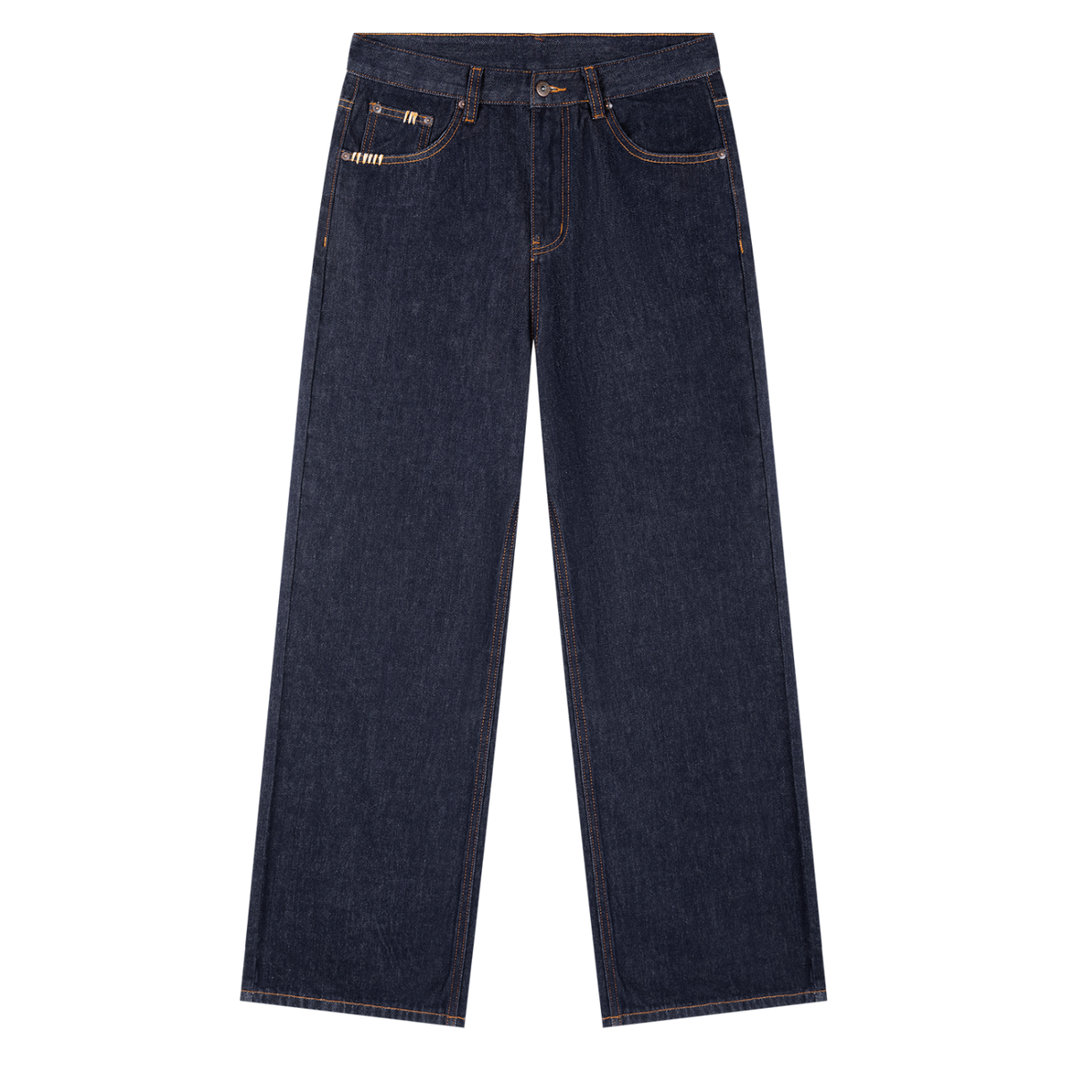 Straight Leg Deep Indigo Denim