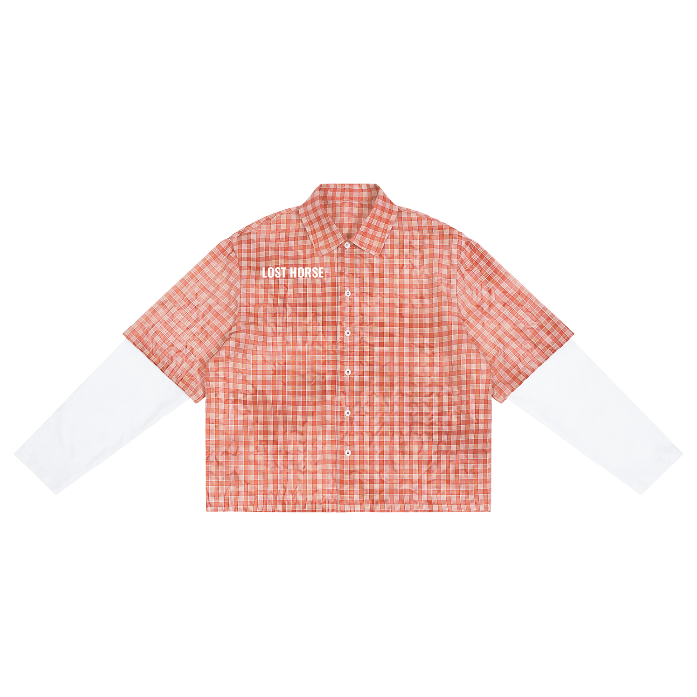 "Ain't No Show Pony" - Vintage Wash Plaid Short Sleeve Button Shirt