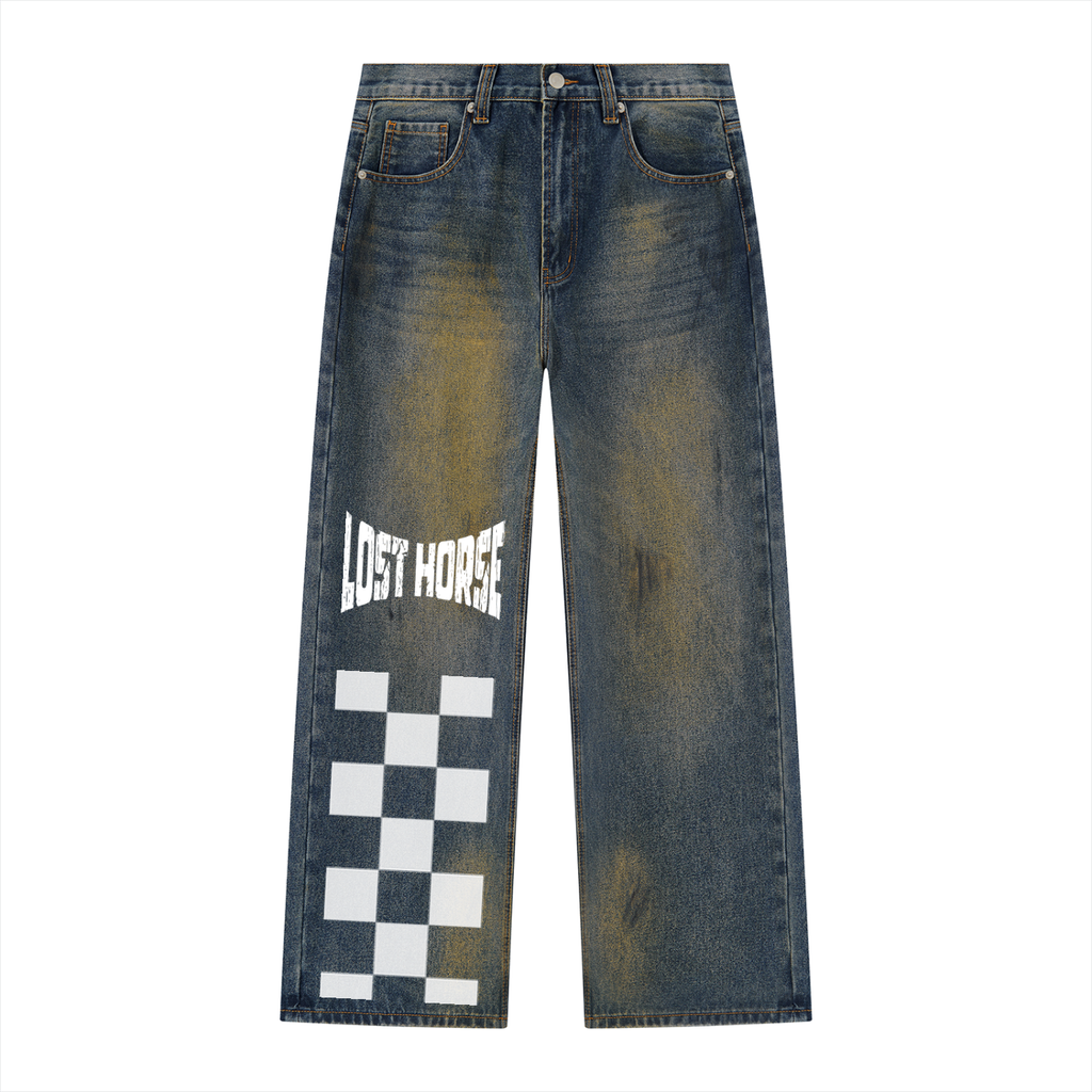 Mechanic's Wide Leg Denim Jean