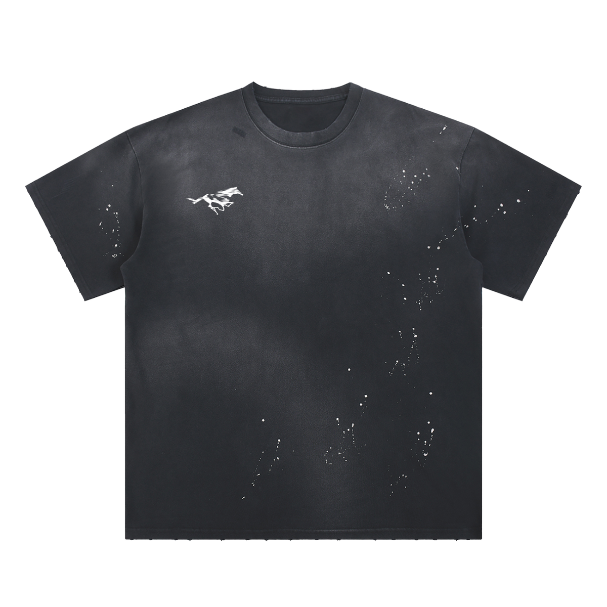 "Ain't no Show Pony" Hand-Frayed Paint Splatter Tee