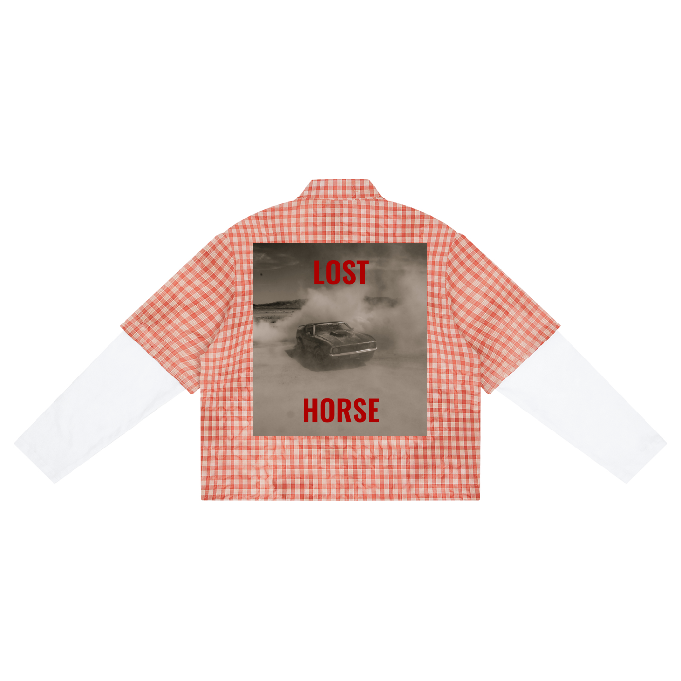 LOST HORSE Vintage Wash Plaid Short Sleeve Shirt