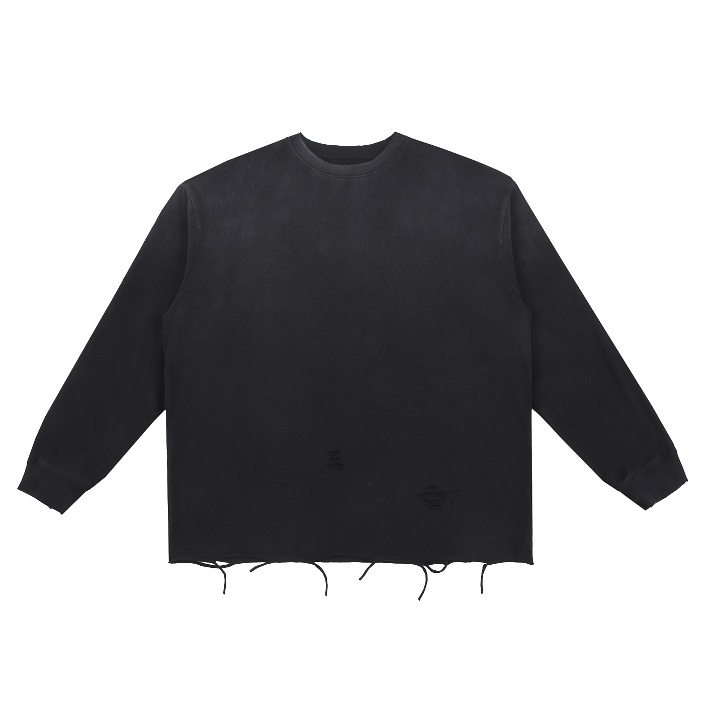 "LOST" Raw Edge Cotton T-Shirt