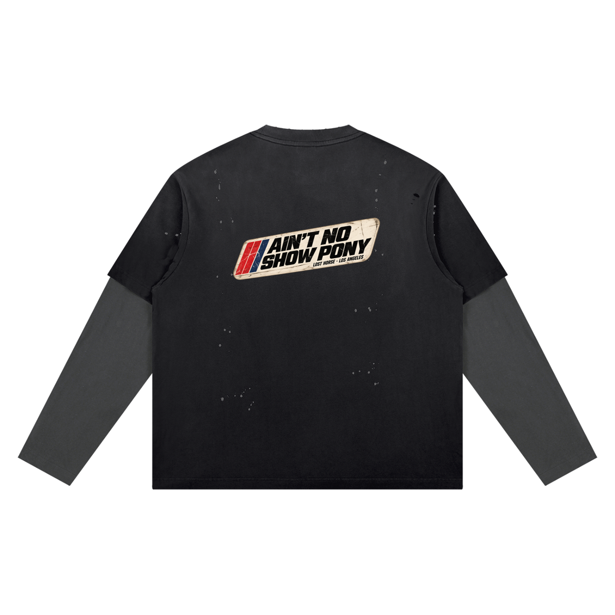 "Ain't No Show Pony" Distressed Layer T-Shirt
