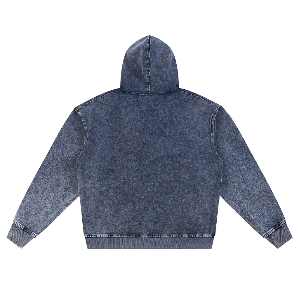Lost Horse Custom Garage Faded Indigo Zip Hoodie
