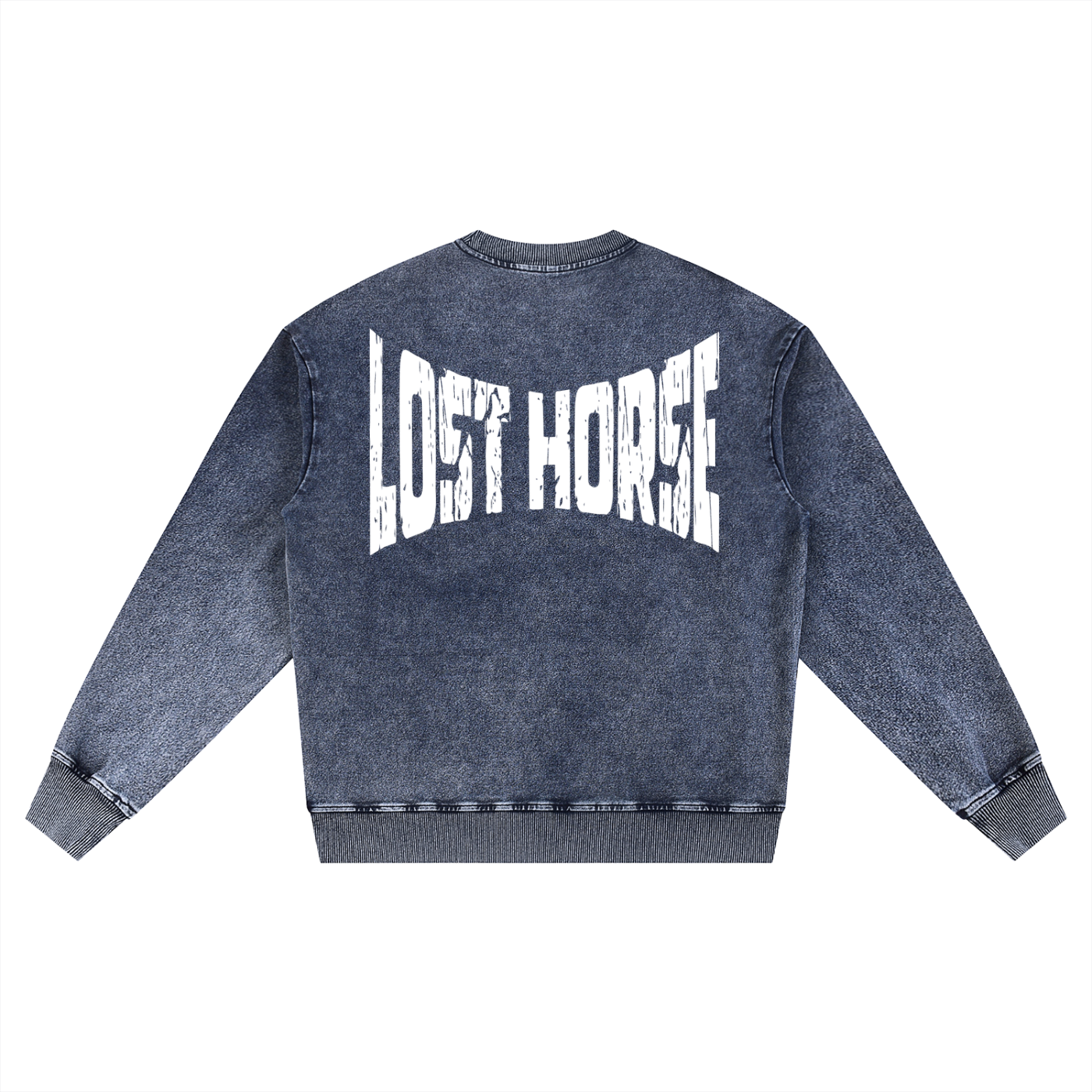 "LOST" Indigo Oversized Crewneck Sweatshirt