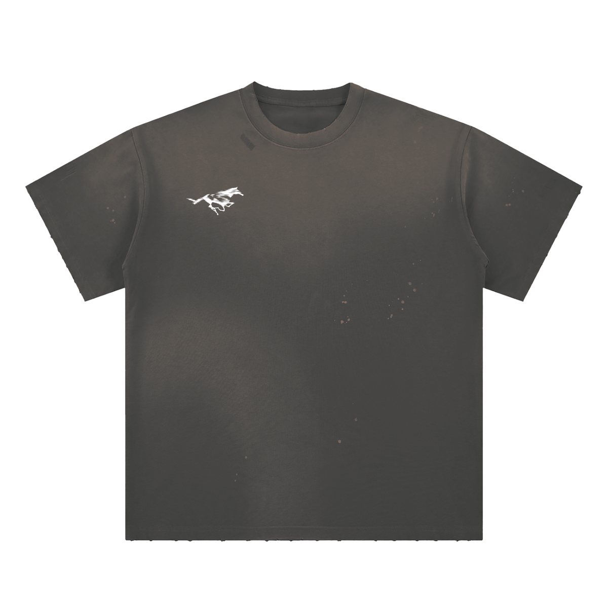 "Ain't no Show Pony" Hand-Frayed Paint Splatter Tee