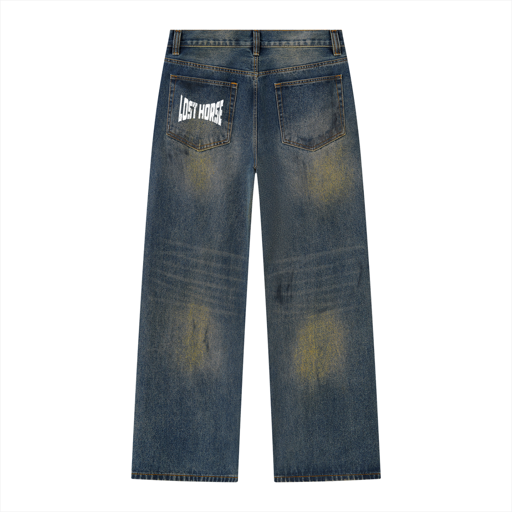 Mechanic's Wide Leg Denim Jean