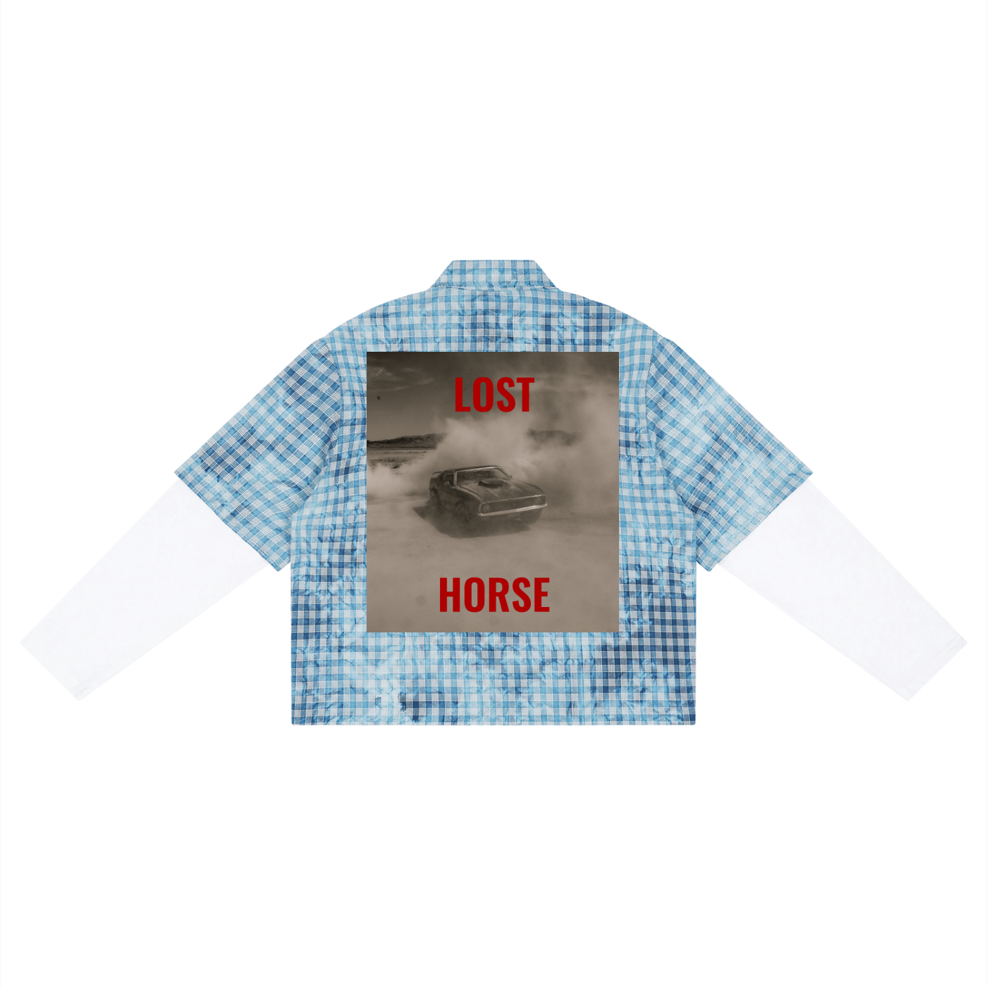 LOST HORSE Vintage Wash Plaid Short Sleeve Shirt