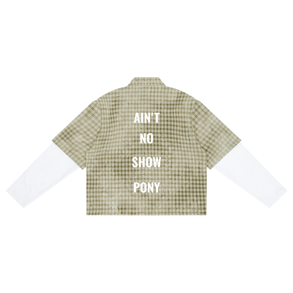 "Ain't No Show Pony" - Vintage Wash Plaid Short Sleeve Button Shirt