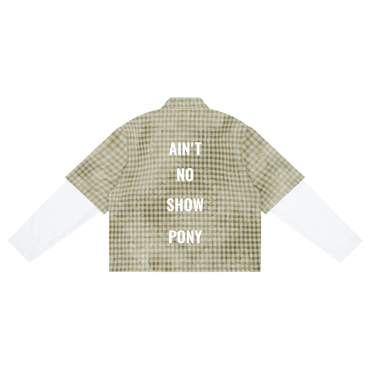 "Ain't No Show Pony" - Vintage Wash Plaid Short Sleeve Button Shirt