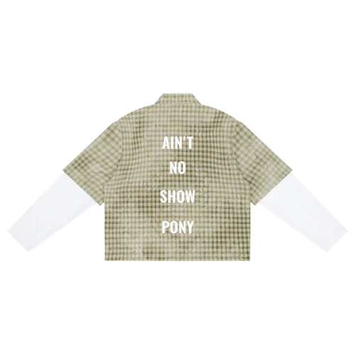 "Ain't No Show Pony" - Vintage Wash Plaid Short Sleeve Button Shirt