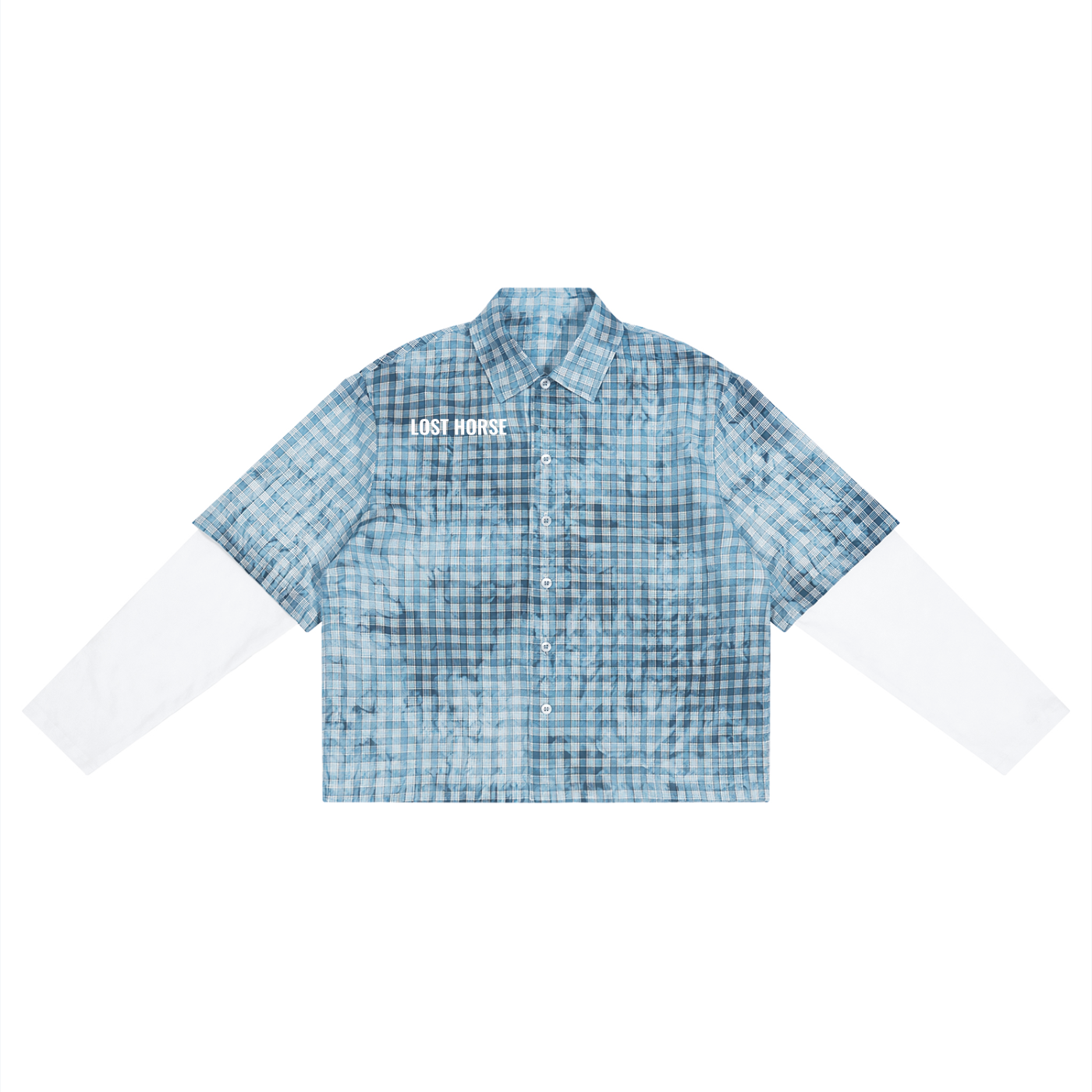 "Ain't No Show Pony" - Vintage Wash Plaid Short Sleeve Button Shirt
