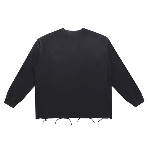 Running Horse Raw Hem Cotton Tee