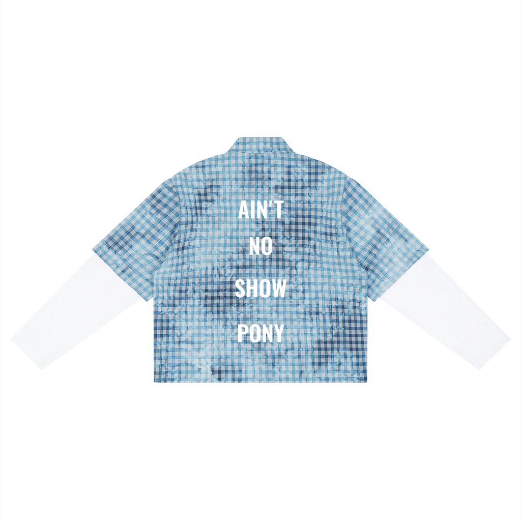 "Ain't No Show Pony" - Vintage Wash Plaid Short Sleeve Button Shirt