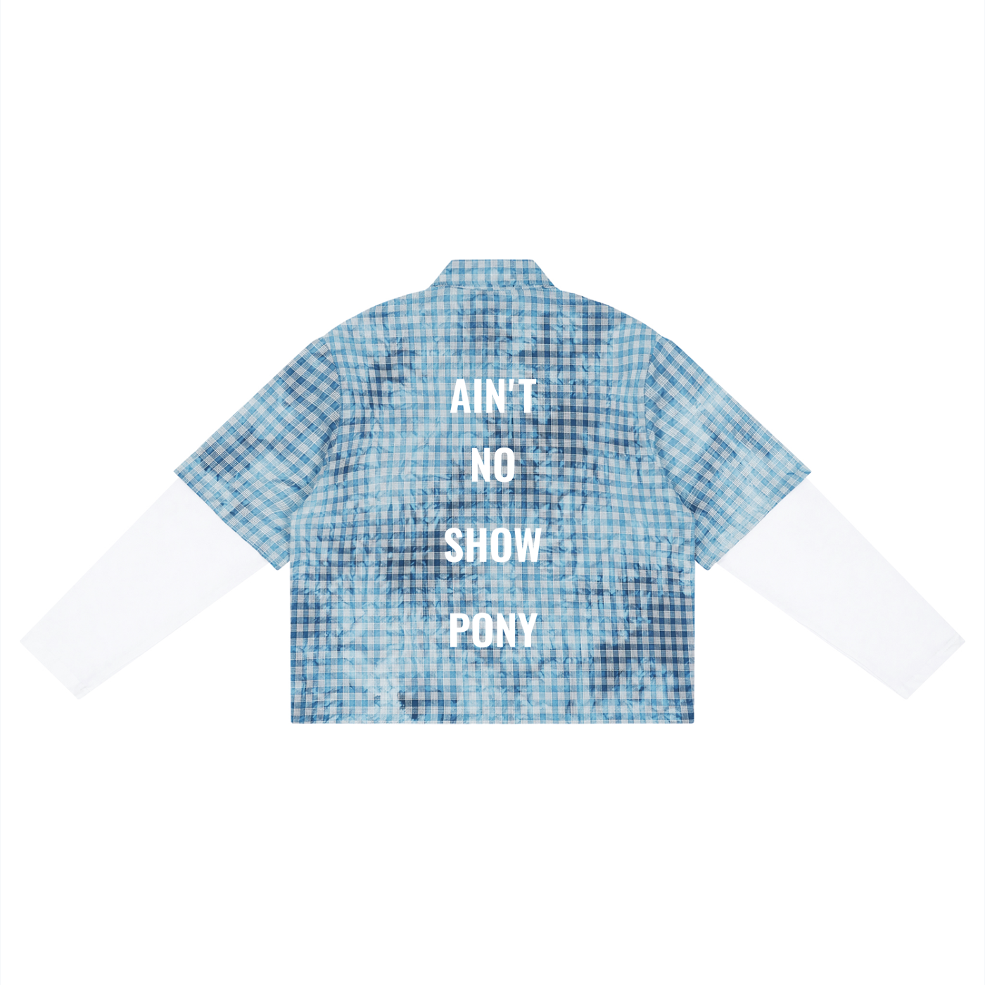 "Ain't No Show Pony" - Vintage Wash Plaid Short Sleeve Button Shirt
